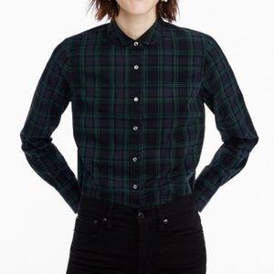 J. CREW Club Collar Perfect Shirt in Blackwatch Plaid